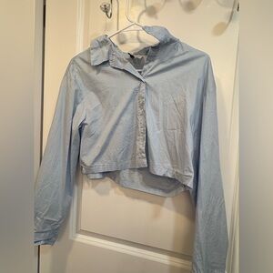 H&M Pale Blue Button-Up Shirt